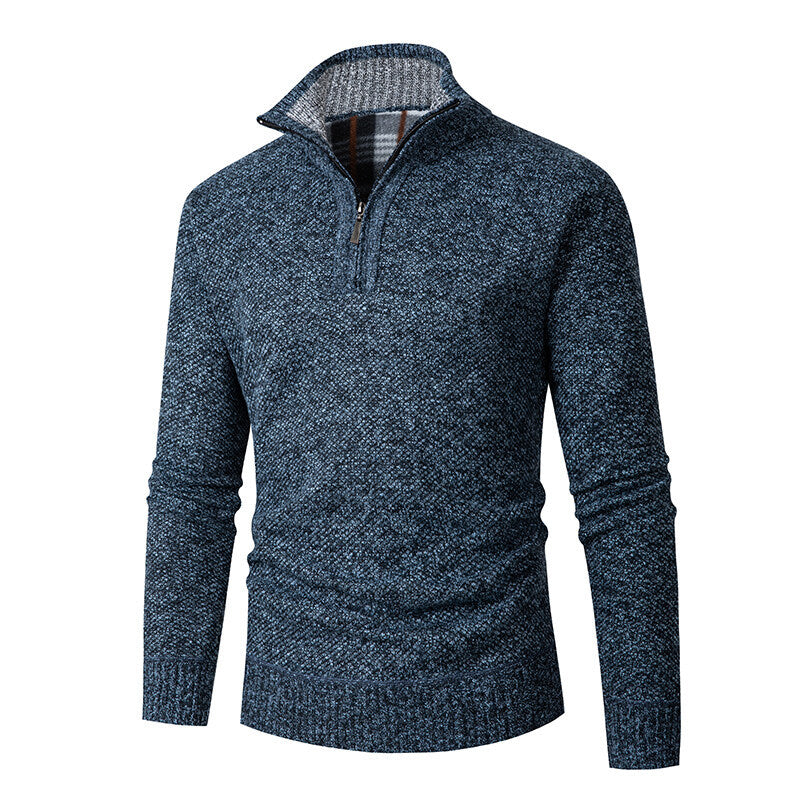 Herren Pullover mit hohem Kragen und praktischem Reißverschluss Berg-Feldt