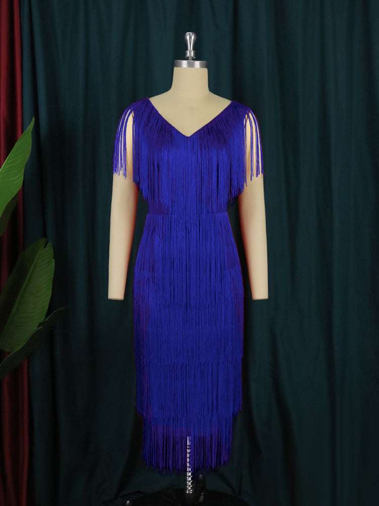 Damen Fransen Kleid Berg-Feldt
