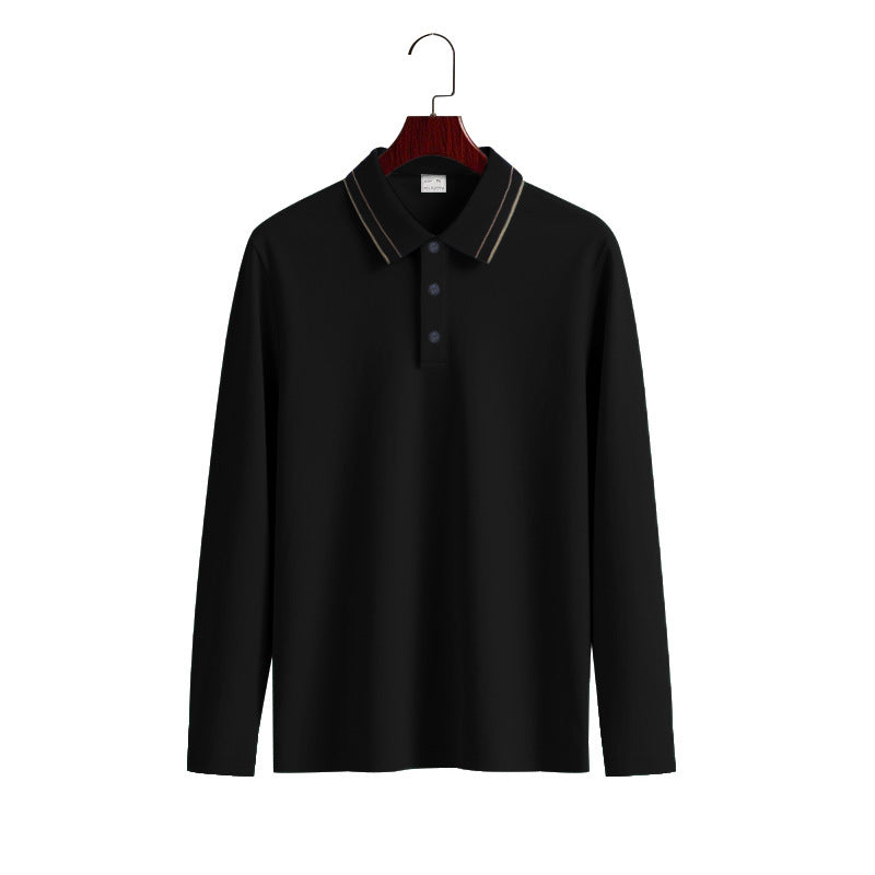 Herren Langarm-Poloshirt aus weichem Baumwollmix mit strukturiertem Kragen Berg-Feldt