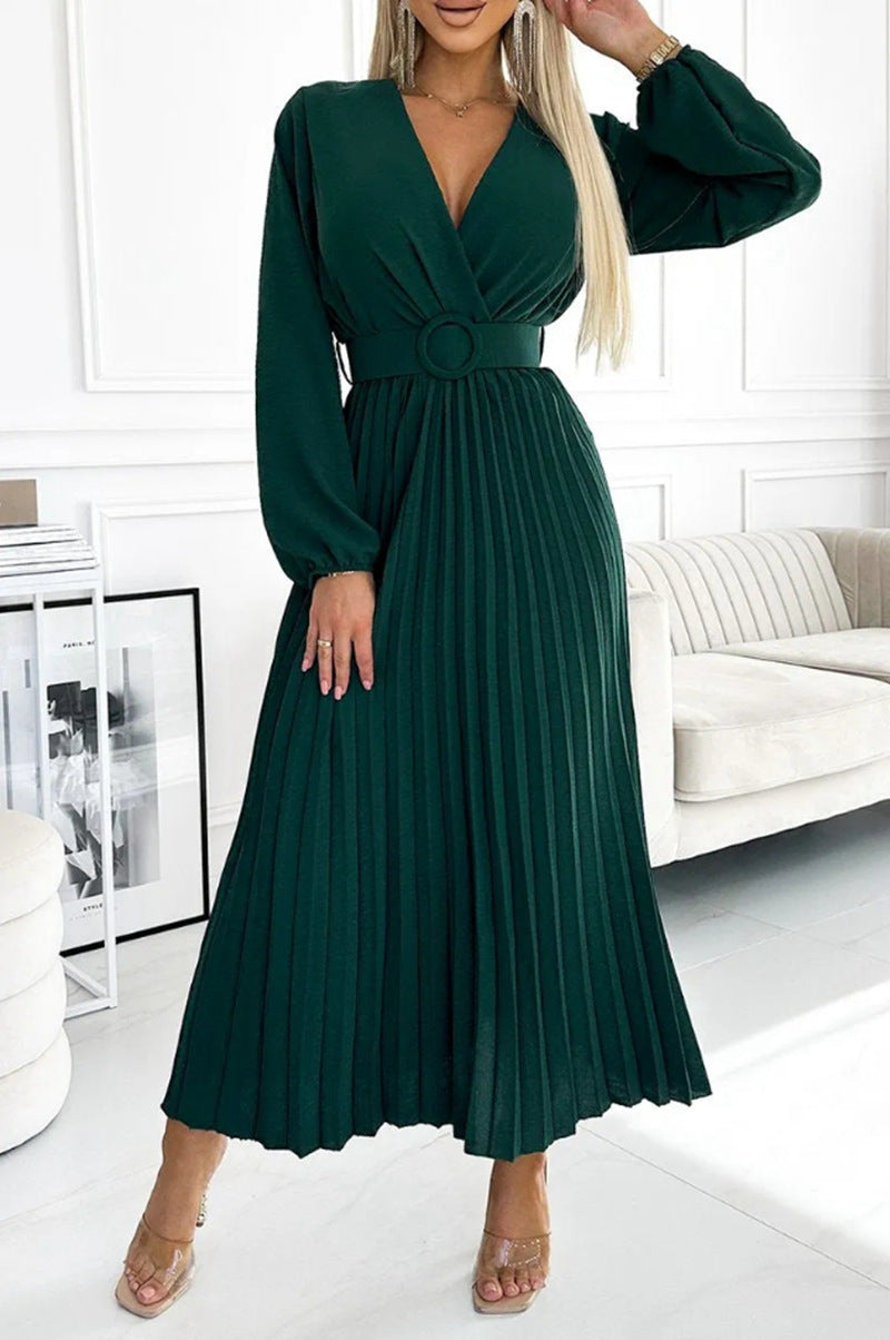 Robe cache-cœur élégante pour femme avec plissé et ceinture de berg-feldt