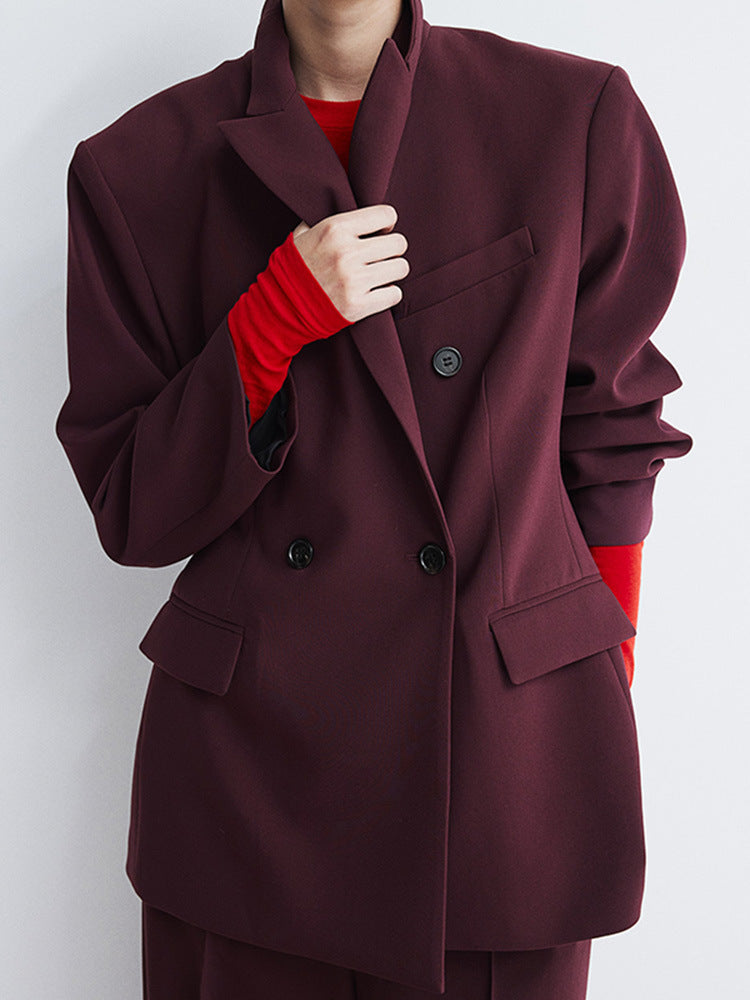 Veste-blazer oversize femme à double boutonnage et coupe moderne Berg-Feldt