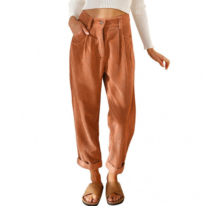 Elegante Damenhose mit hoher Taille und Falten von berg-feldt