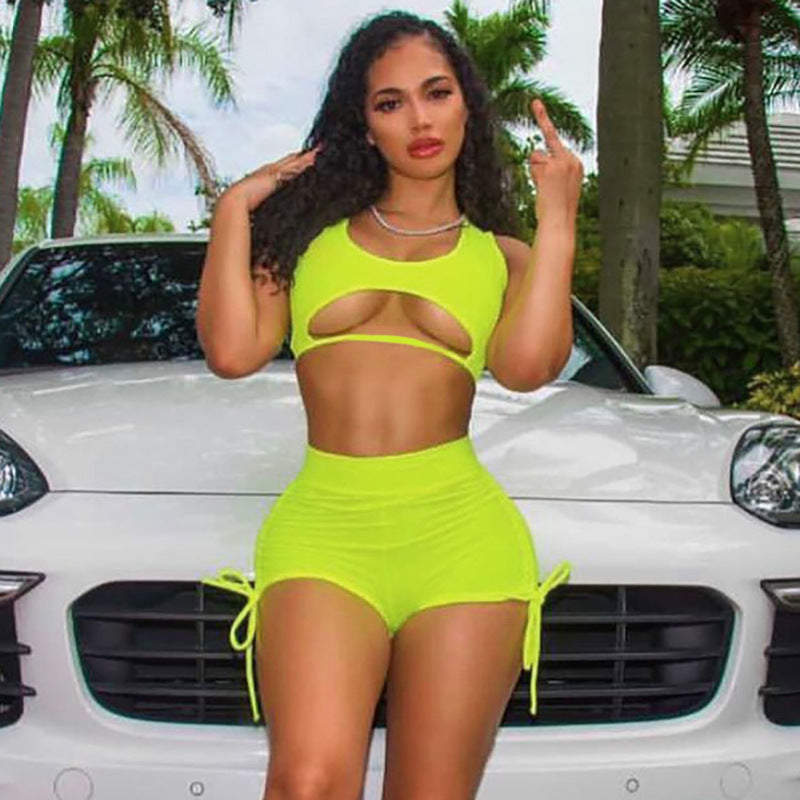 Ensemble crop top ajouré et short taille haute Berg-feldt pour femme