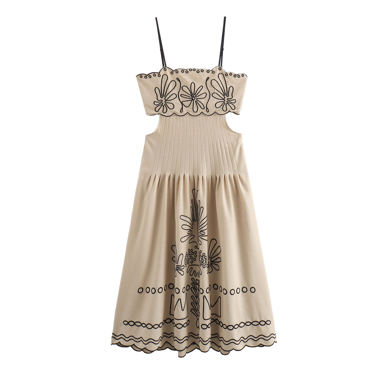 Robe d'été tricotée pour femme, avec détails de décolleté, de berg-feldt