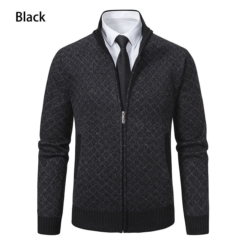 Cardigan zippé pour homme avec motif losanges moderne Berg-Feldt