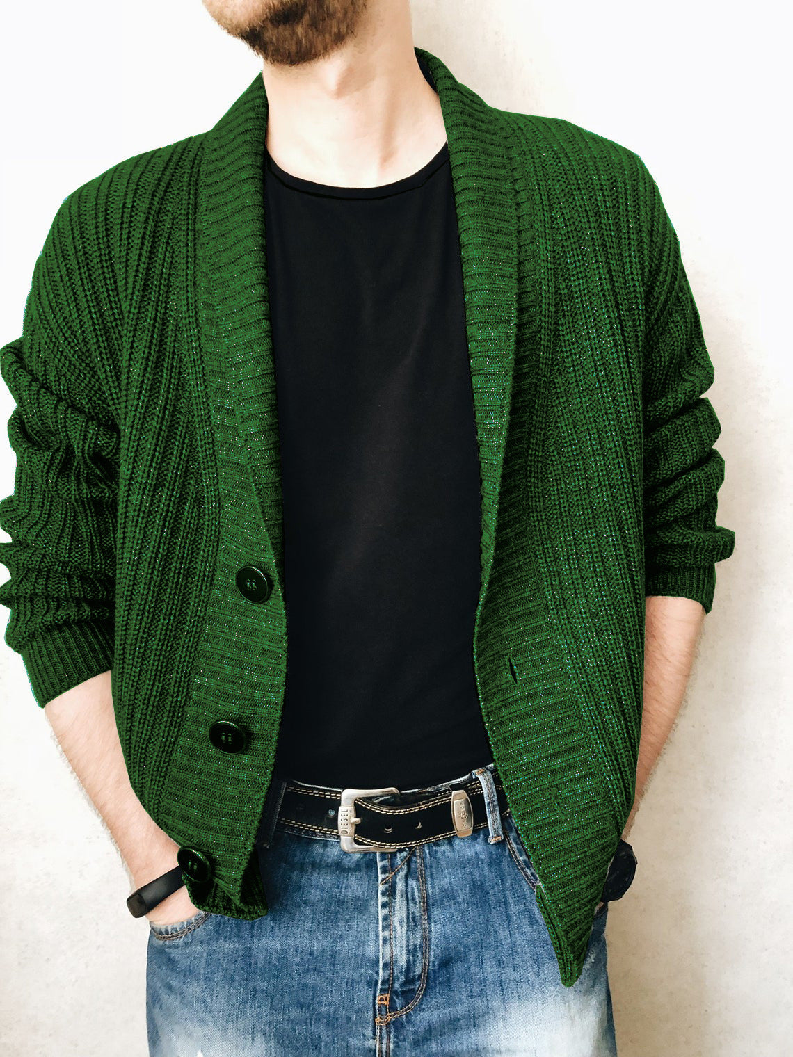 Gilet en tricot homme à col profond Berg-Feldt
