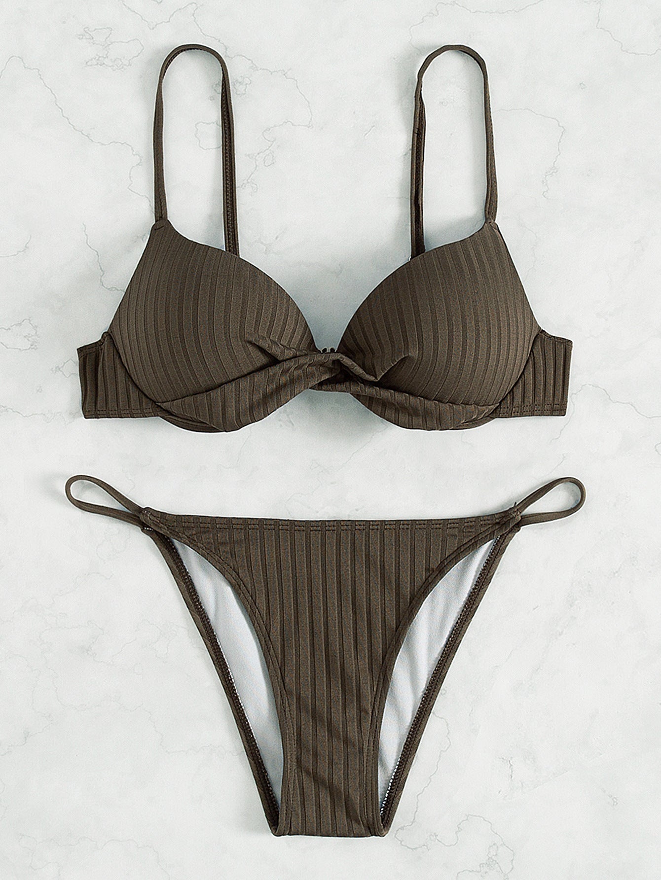 Ensemble de bikini en sous-vêtements côtelés Berg-Feldt pour femme