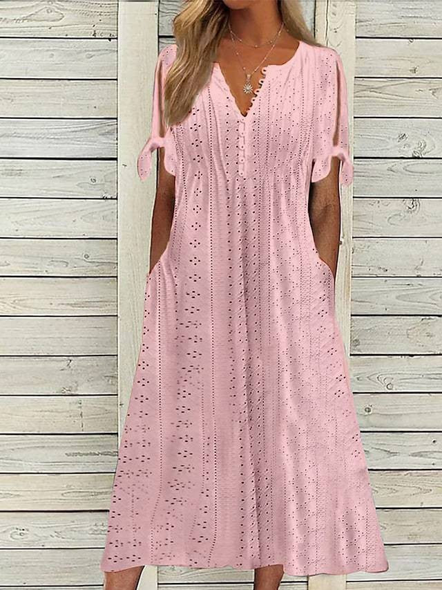 Berg-Feldt Robe longue pour femmes avec design découpé et poches