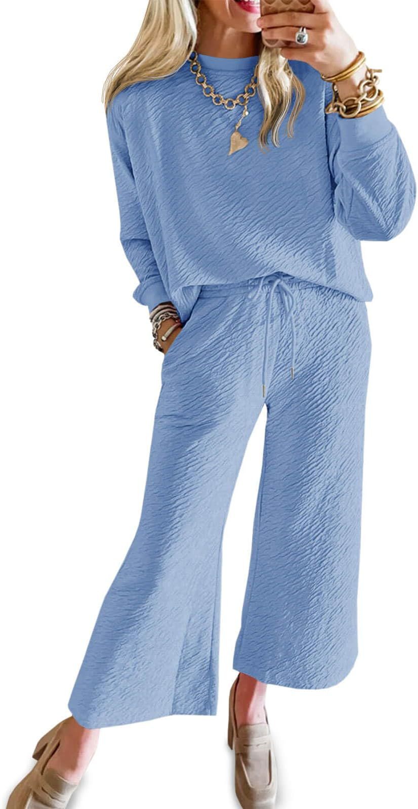 Loungewear Set für Damen: Lockerer Schnitt, strukturierter Stoff, elastischer Bund von berg-feldt