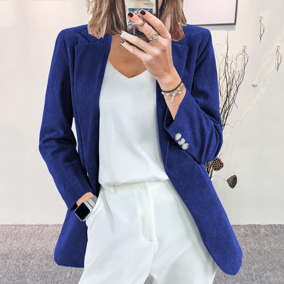 Blazer élégant femme à rayures verticales, coupe ajustée Berg-Feldt