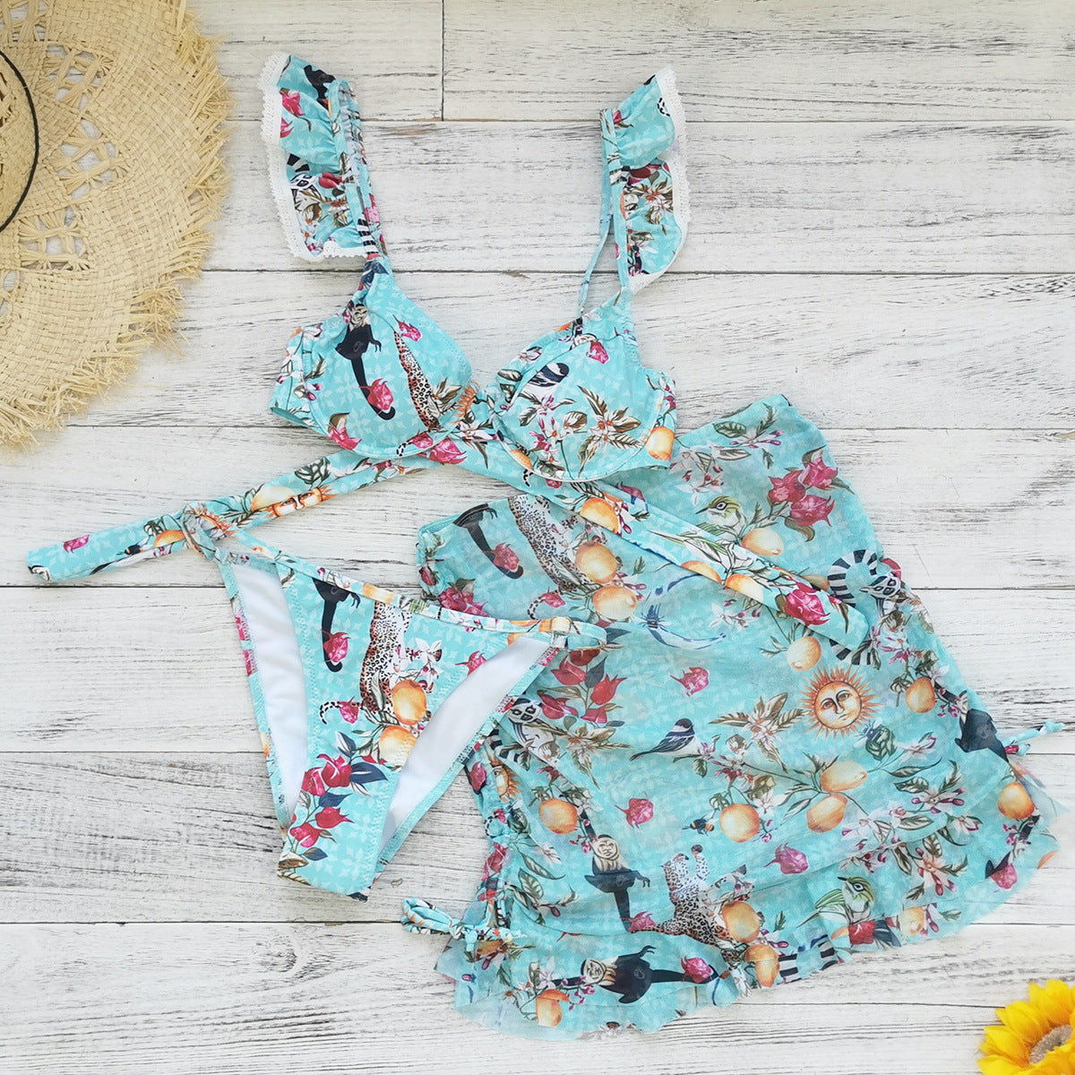 Ensemble maillot de bain femme Berg-Feldt à motif floral et forme élégante