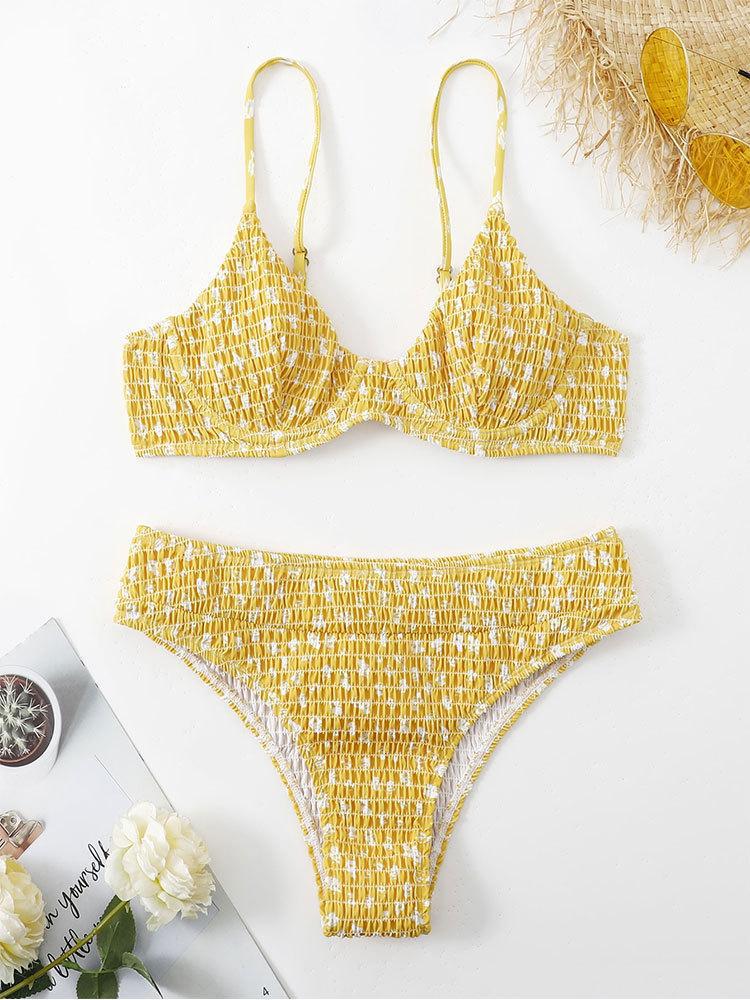 Frauen Dreieck-Bikini mit elastischer Raffung und verstellbaren Trägern berg-feldt
