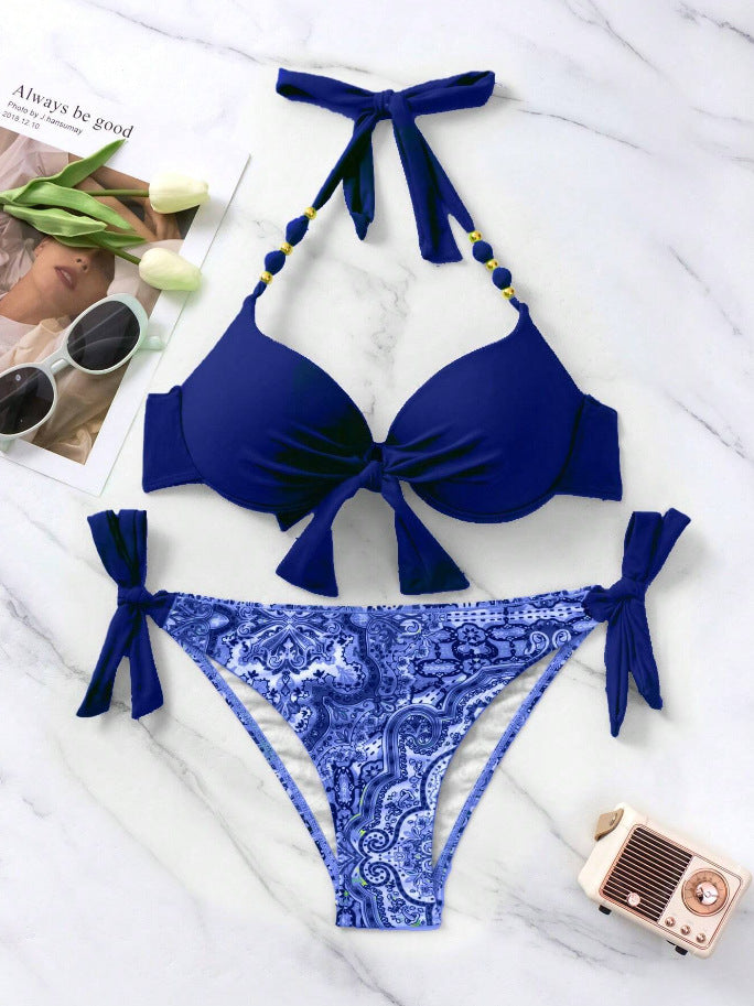 Ensemble bikini pour femme avec jupe paréo et cordons ajustables de berg-feldt