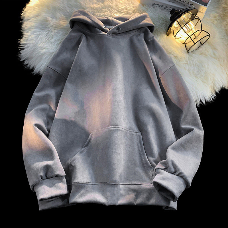 Damen pull à capuche confortable au look velours moderne Berg-Feldt