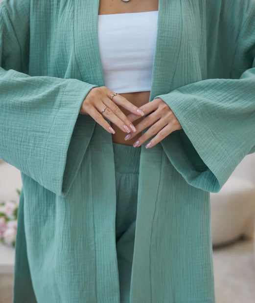 Veste kimono légère pour femme avec ceinture et manches 3/4 de berg-feldt