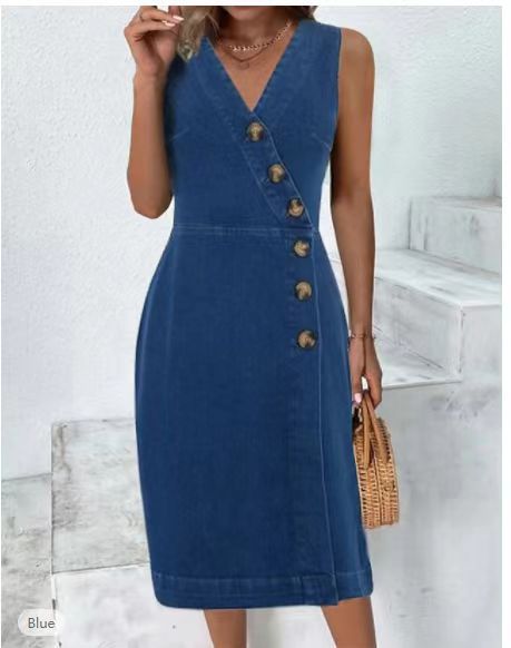 Robe midi en jean boutonnée Berg-feldt pour femme