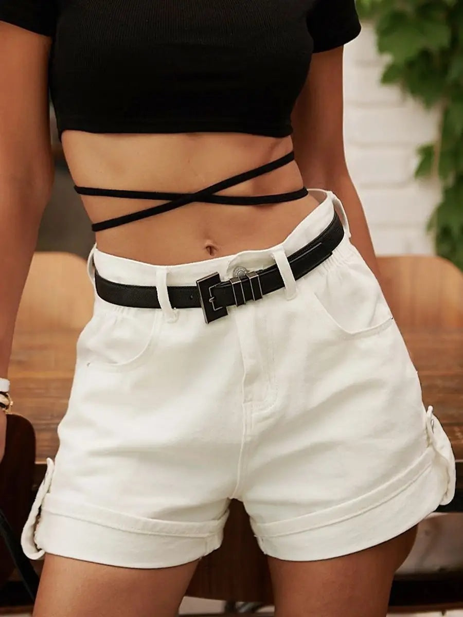 Bequeme Damen Denim Shorts mit vielen Taschen und umschlagbaren Säumen von berg-feldt