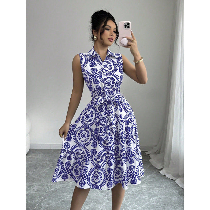 Robe courte femme boutonnée à motif floral berg-feldt