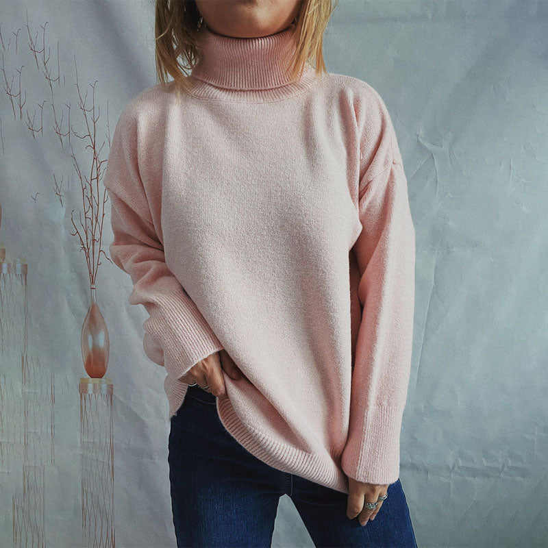 Berg-Feldt | Einfarbiger Warmer Strickpullover Für Alltag