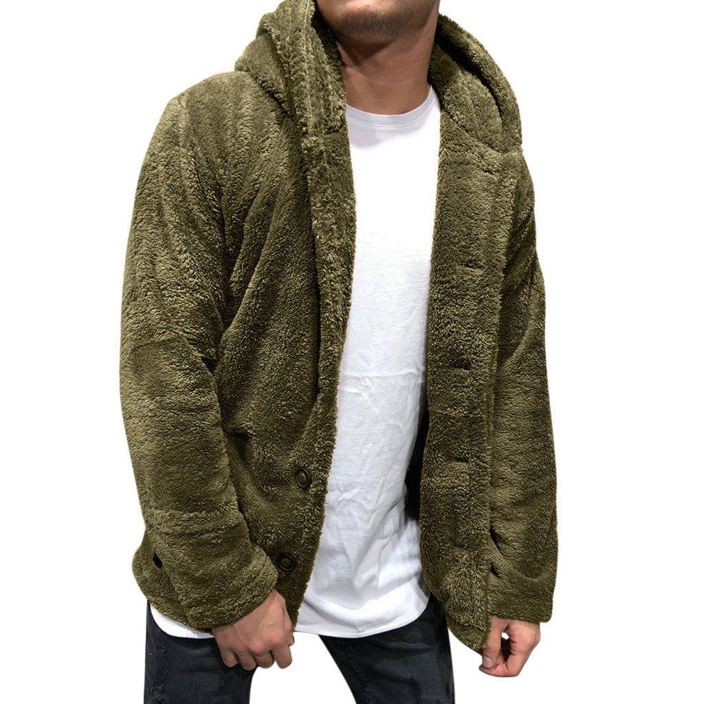 Veste douillette en teddy pour homme avec large revers et poches pratiques Berg-Feldt