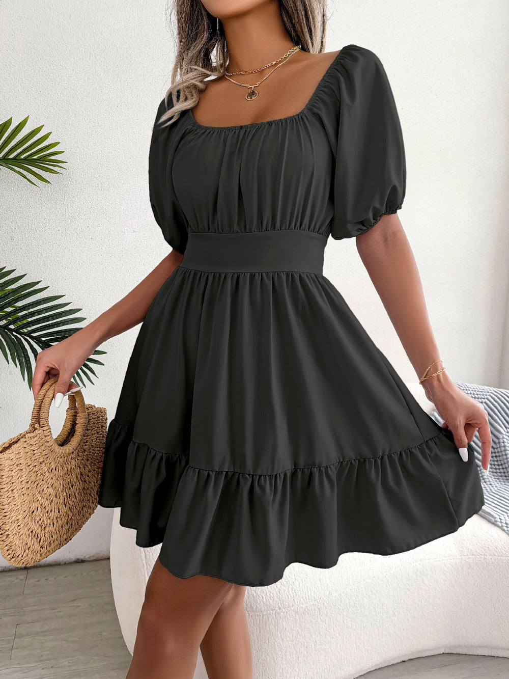 Robe d'été courte bouffante pour femme de berg-feldt