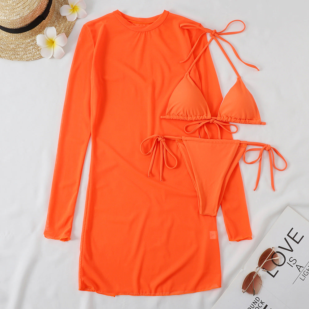 Strandkleid und Bikini mit langen Ärmeln und verstellbaren Trägern von berg-feldt