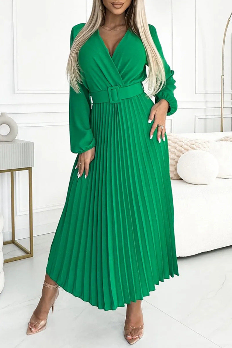 Robe cache-cœur élégante pour femme avec plissé et ceinture de berg-feldt