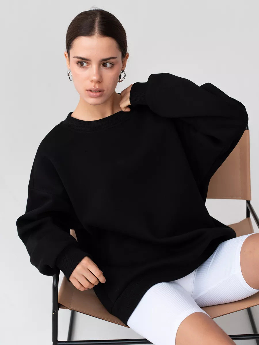 Sweat-shirt décontracté surdimensionné pour femme avec coupe surdimensionnée et matériaux en coton doux Berg-Feldt
