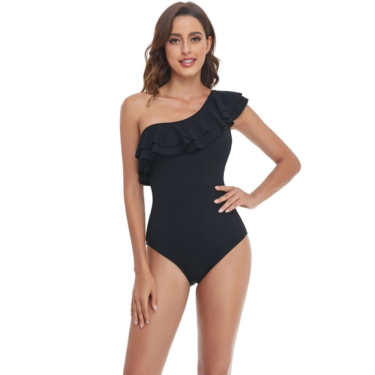 Maillot de bain asymétrique à volants Berg-Feldt pour femme