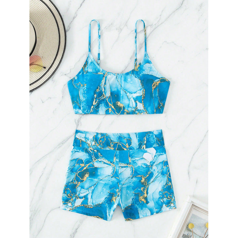 Haut de bikini sportif tendance pour femme avec short confortable de berg-feldt