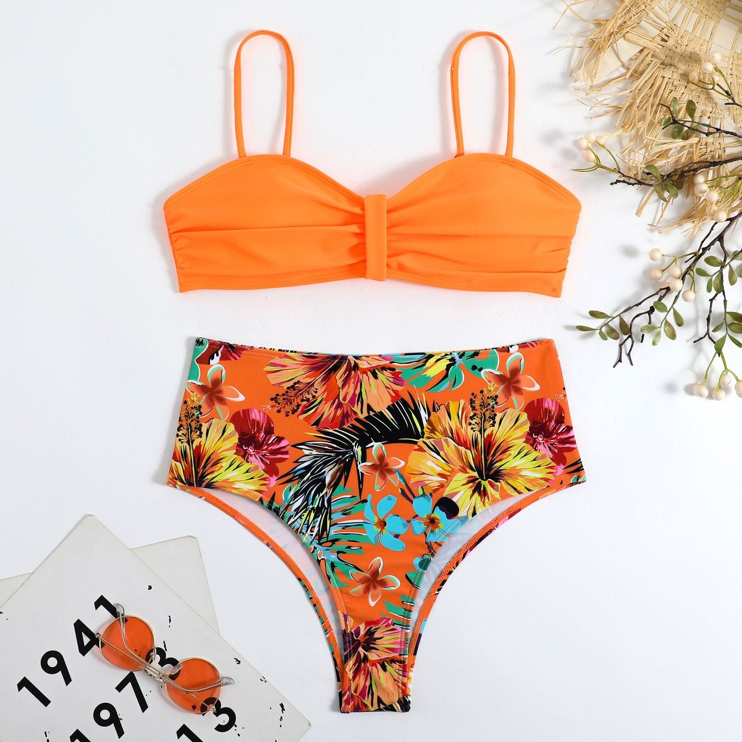 Ensemble bikini fleuri taille haute pour femme berg-feldt1750243172