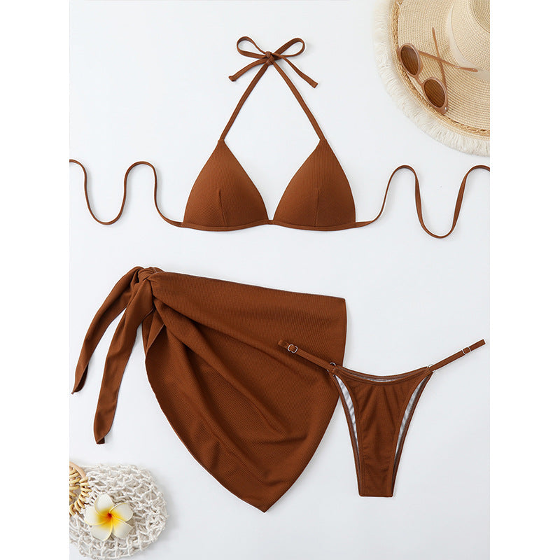 Ensemble de bikini triangle et paréo fluide pour femme de berg-feldt