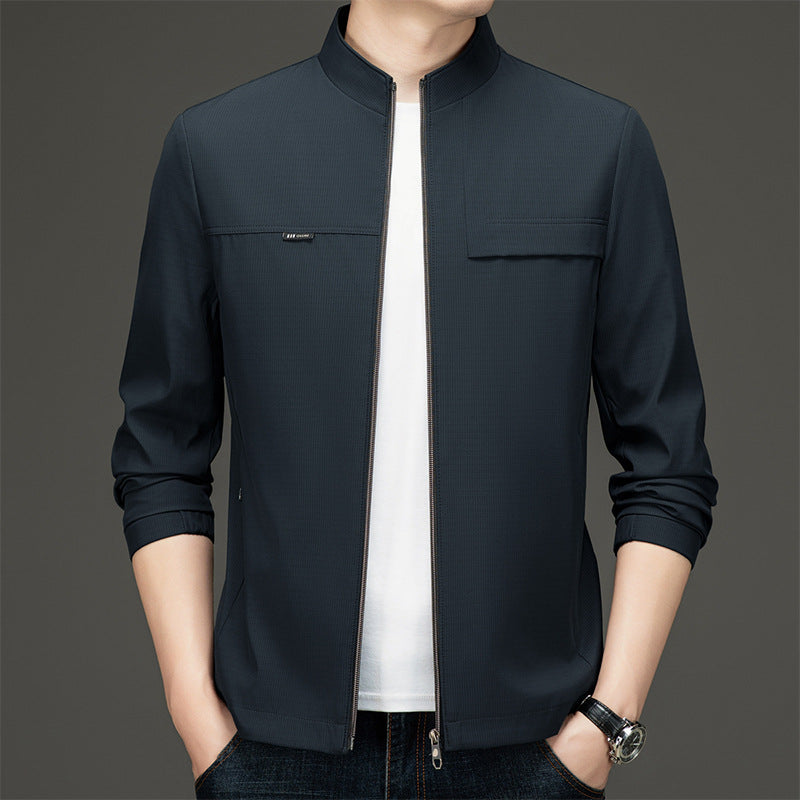 Herren elegante und sportliche Übergangsjacke mit Stehkragen Berg-Feldt