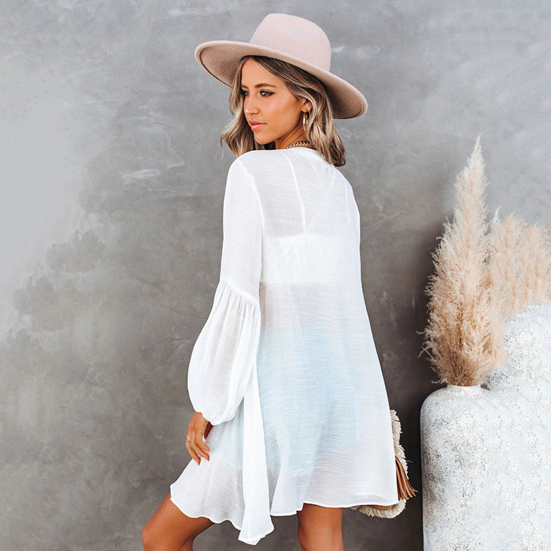 Robe tunique de plage à manches cloche par berg-feldt pour femme