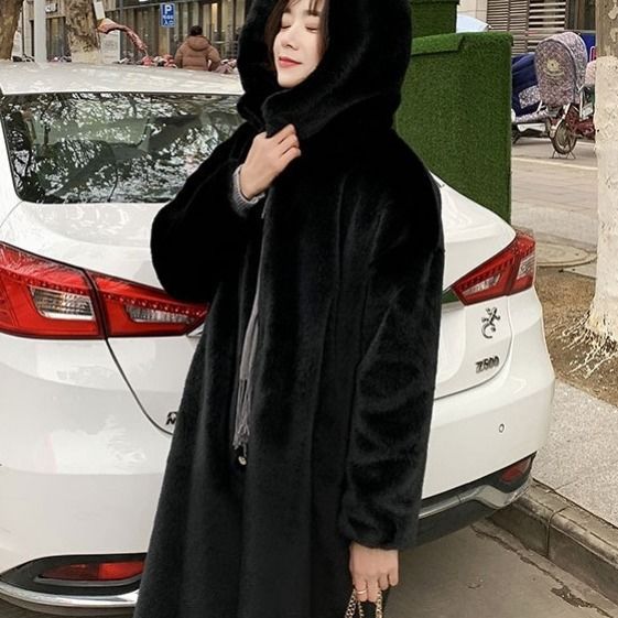 Manteau douillet à capuche en peluche douce pour femme Berg-Feldt