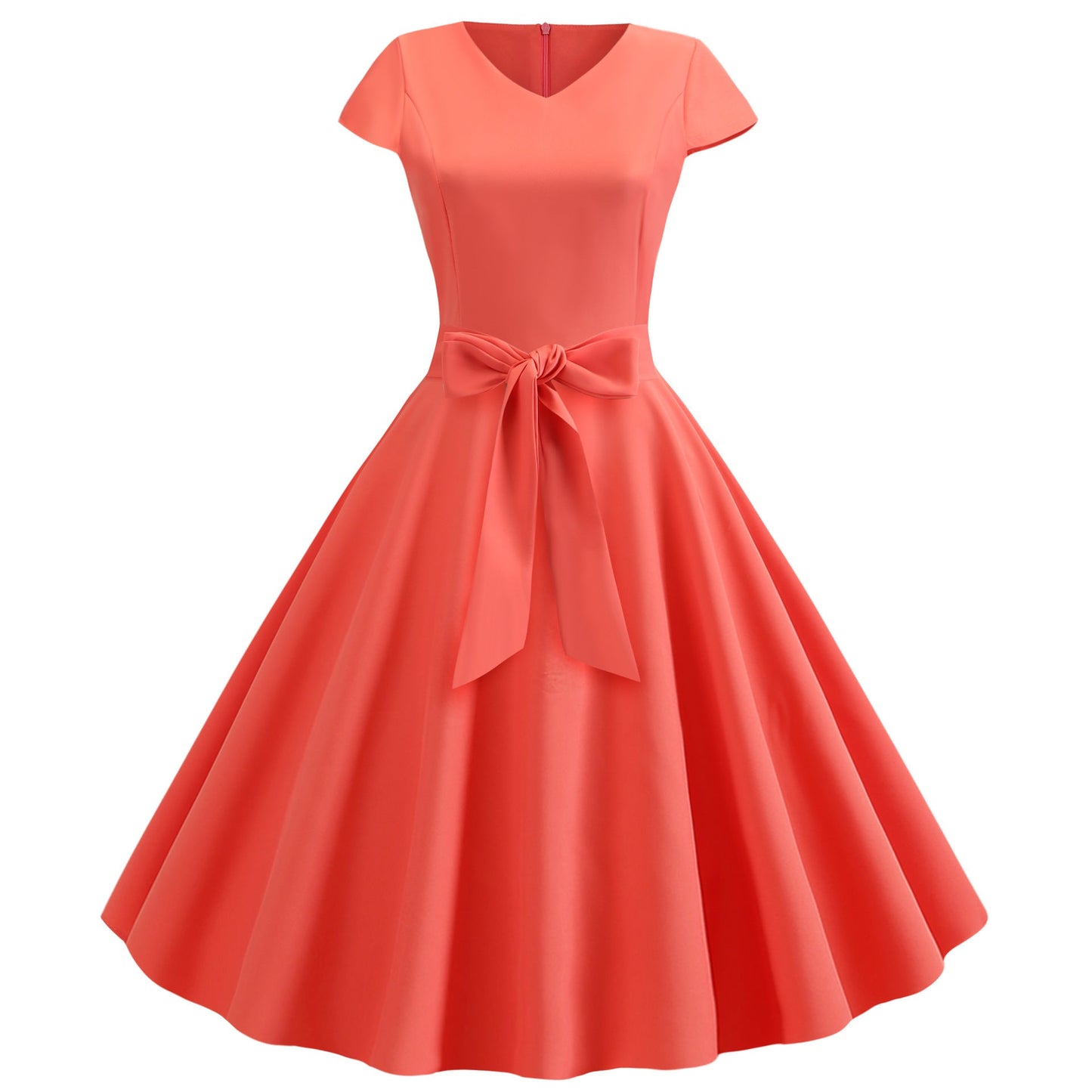 Robe femme Berg-Feldt, coupe vintage, ajustée, avec nœud