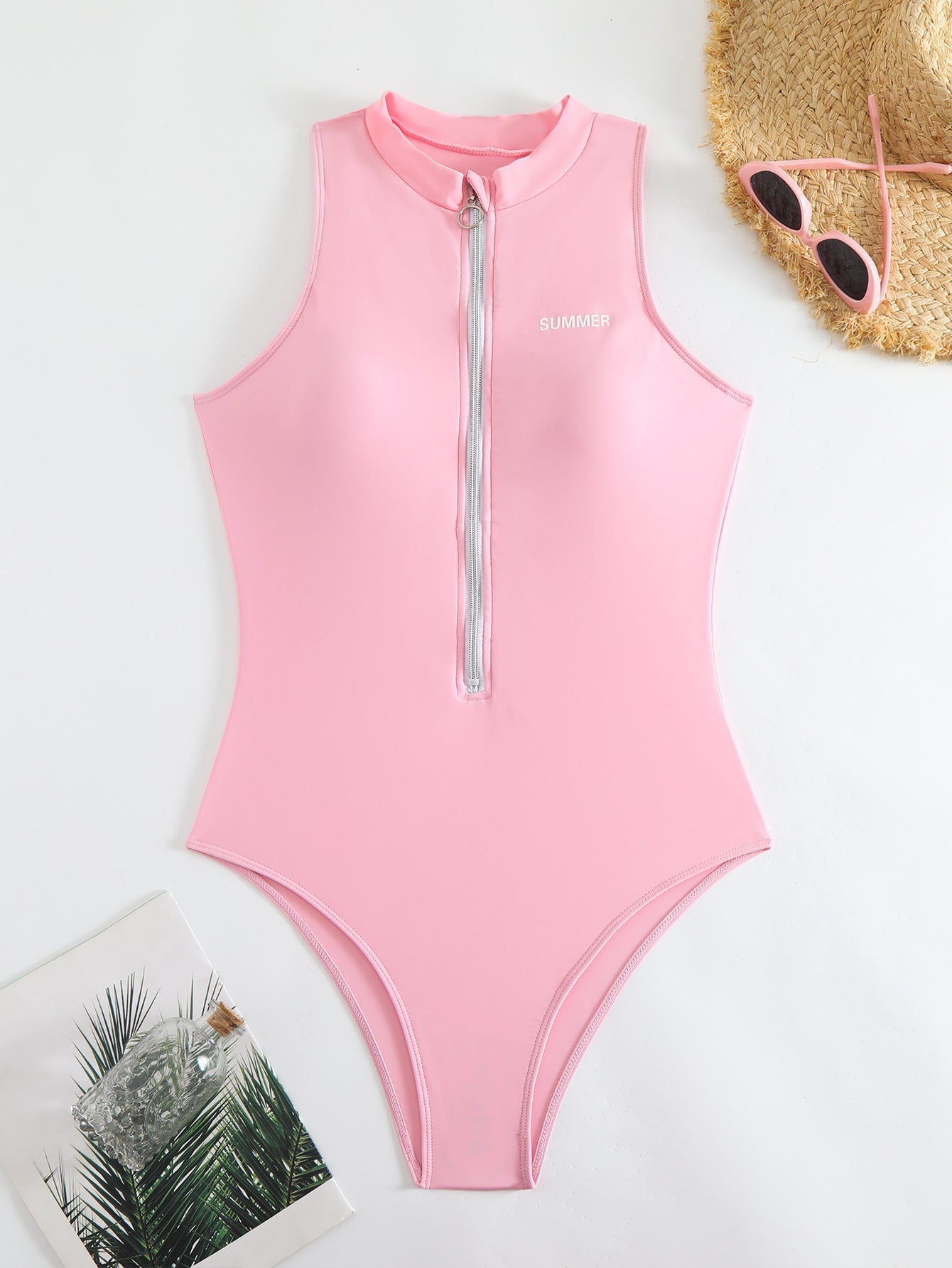 Maillot de bain femme Berg-Feldt à col montant et fermeture éclair