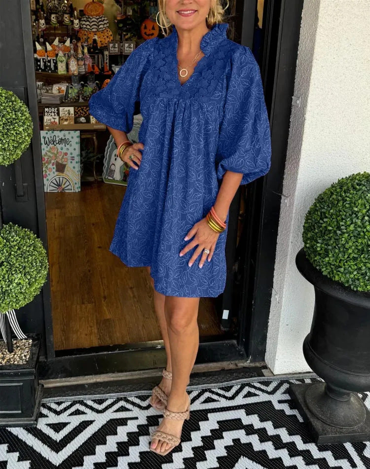 Robe-tunique Berg-Feldt pour femmes en tissu fluide et brodé