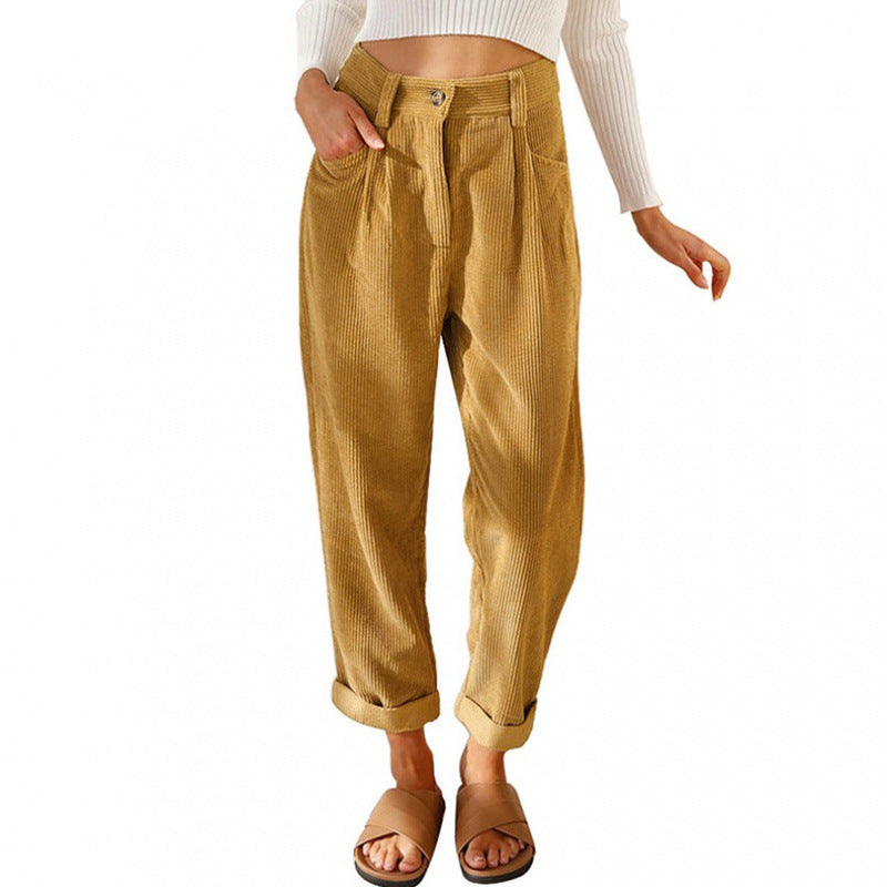 Elegante Damenhose mit hoher Taille und Falten von berg-feldt