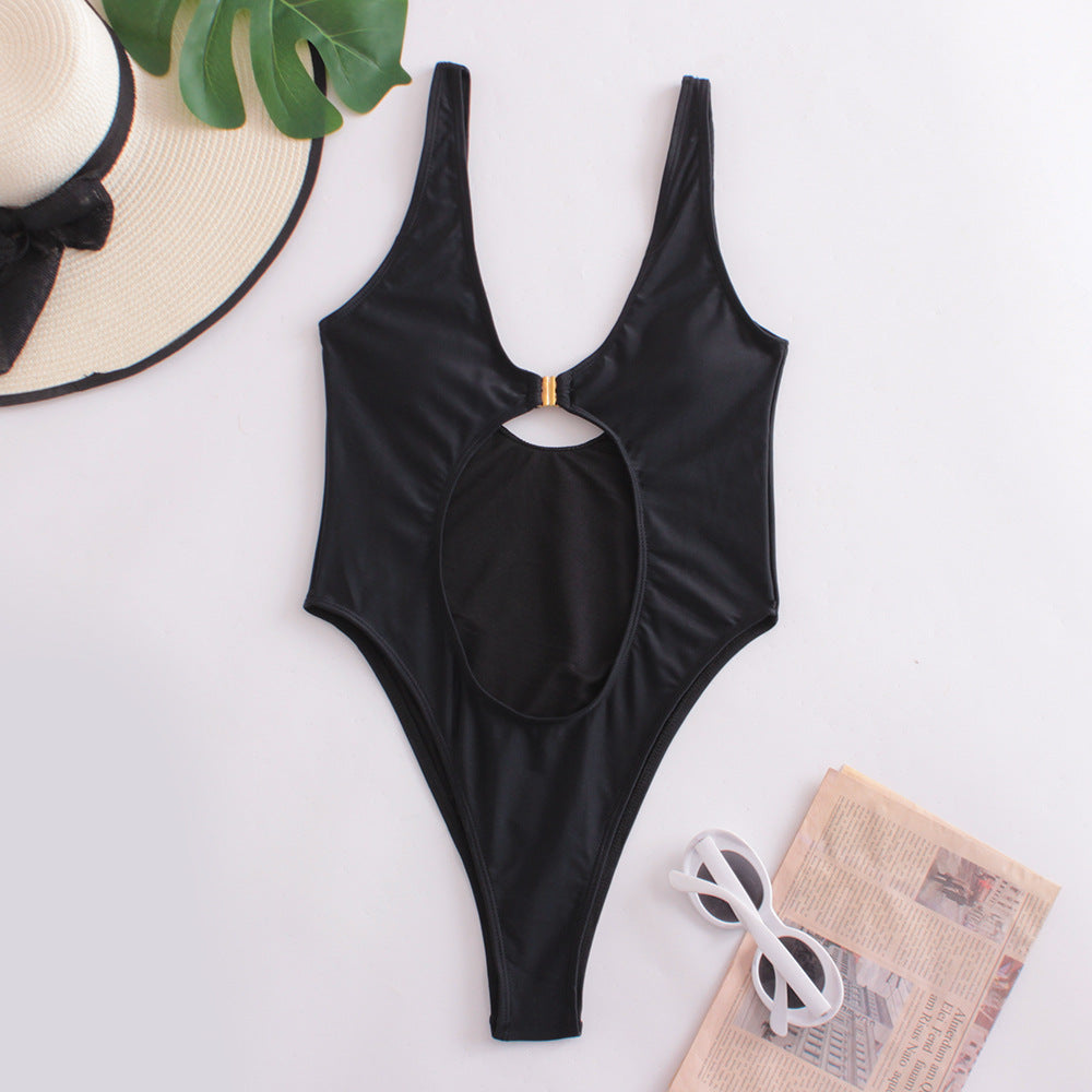 Maillot de bain femme découpé avec col en V profond berg-feldt