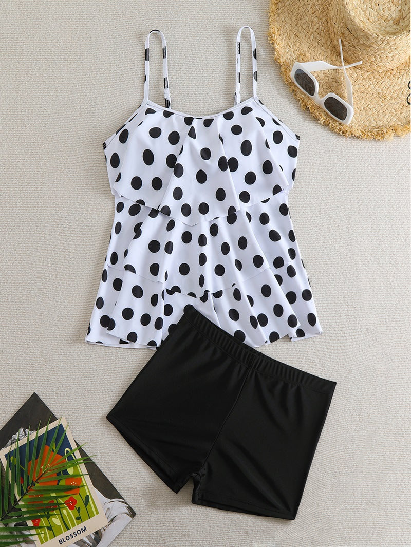 Moderner Damen Tankini mit hohem Hüftschnitt und Punkten von berg-feldt