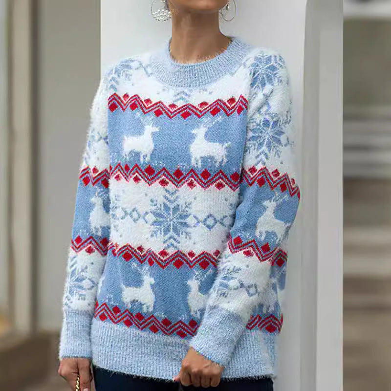 Pull de Noël confortable pour femme avec motif de renne festif Berg-Feldt