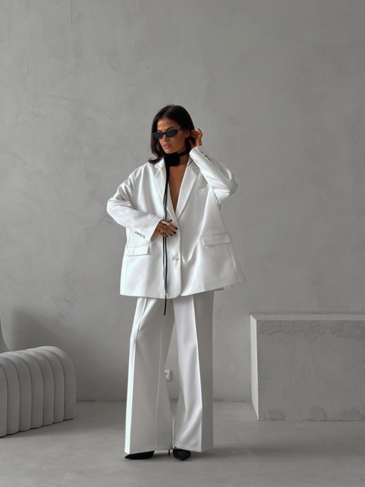 Ensemble blazer élégant et pantalon large pour femme Berg-Feldt