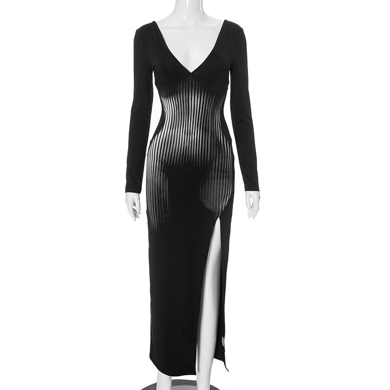 Robe longue bodycon fendue pour femme Berg-feldt