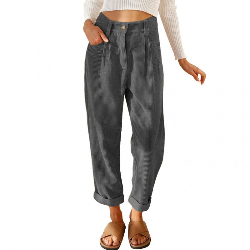 Elegante Damenhose mit hoher Taille und Falten von berg-feldt