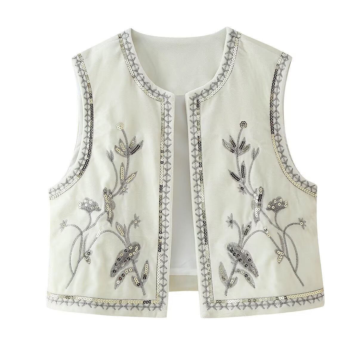 Women's Embroidered Velvet Vest berg-feldt
