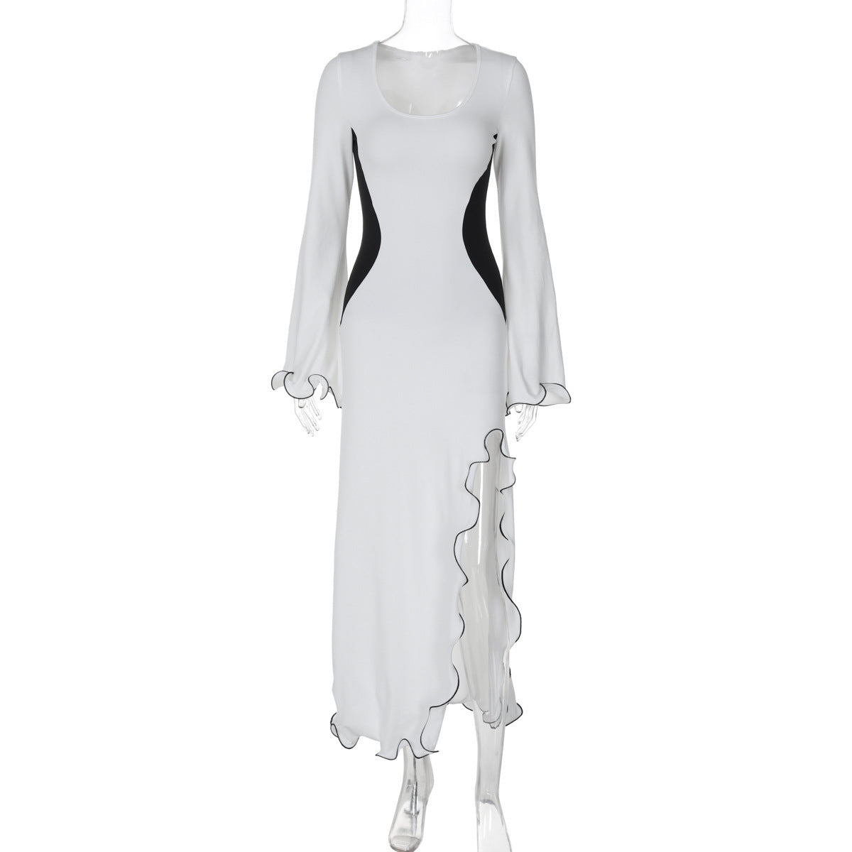 Elegantes Maxikleid für Damen mit Rüschen und figurbetonter Passform von berg-feldt