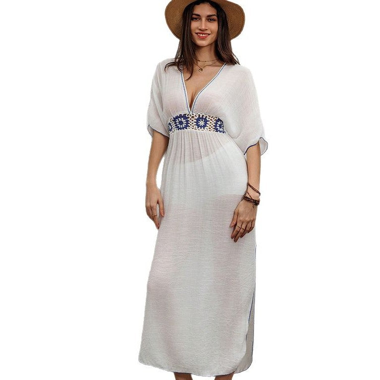 Robe longue bohème pour femme avec broderie de berg-feldt