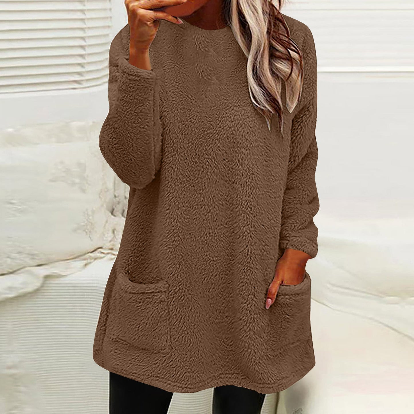 Polaire douillette pour femme avec poches pratiques et coupe ample Berg-Feldt