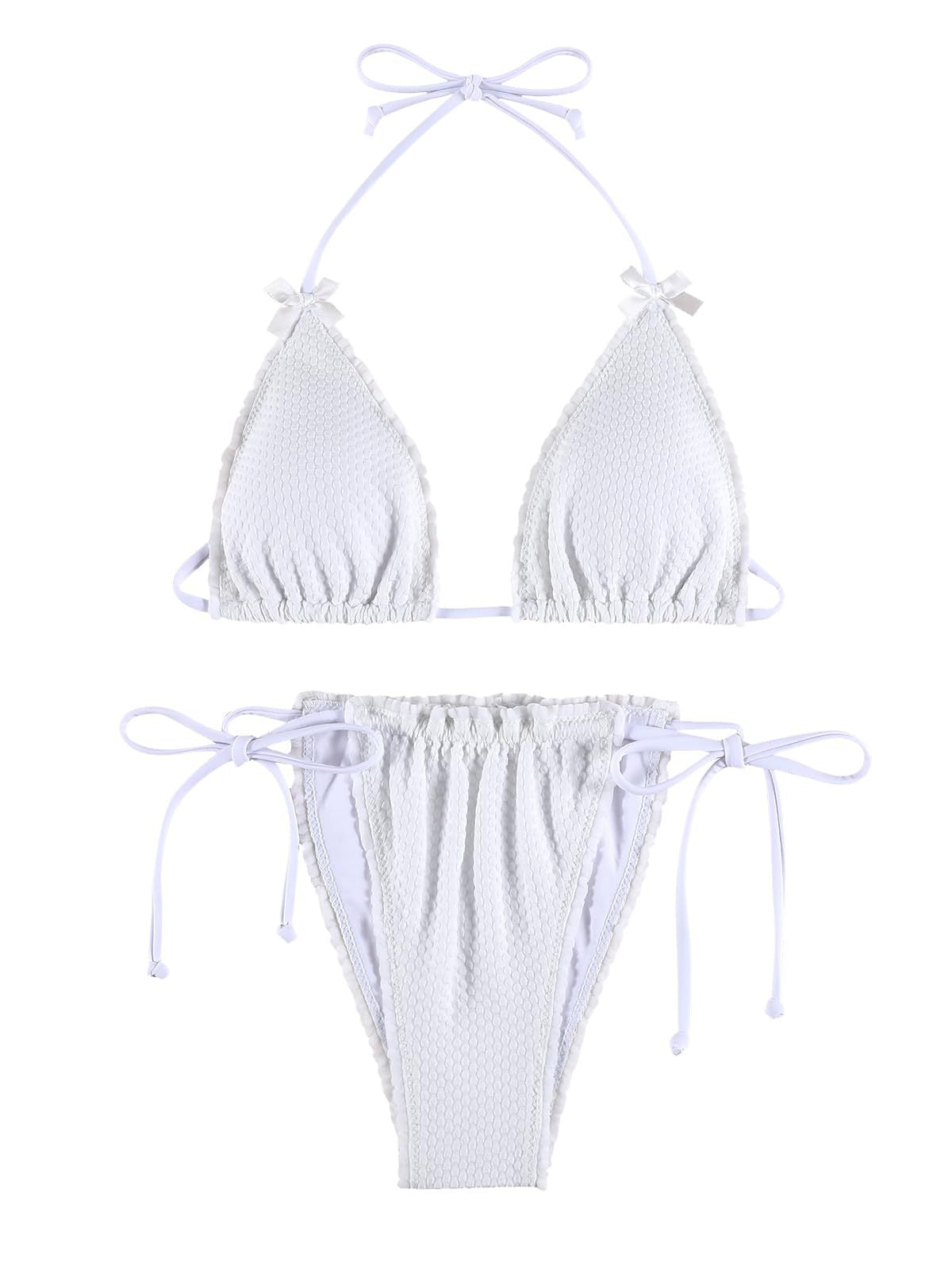 Ensemble bikini triangle pour femme à motif floral et bretelles réglables de berg-feldt